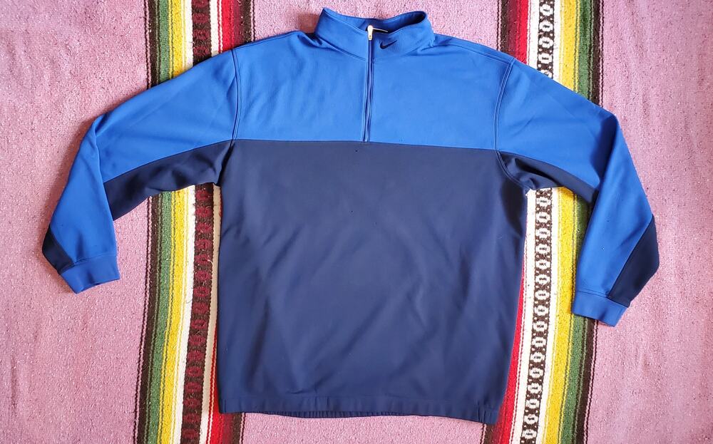Nike Golf Blue Pullover Quarter Zip Sweater 2XL